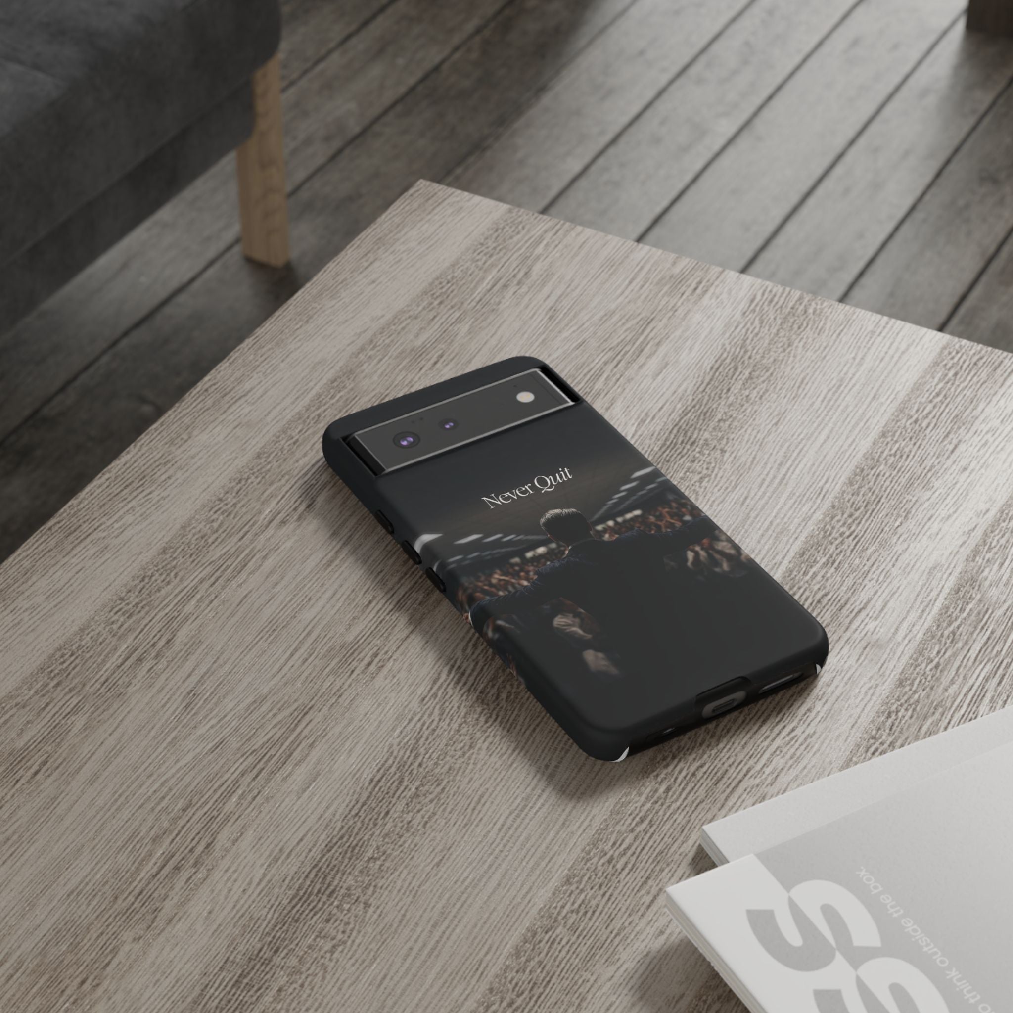 Never Quit Phone Case — Leader Crowd Dark Inspirational