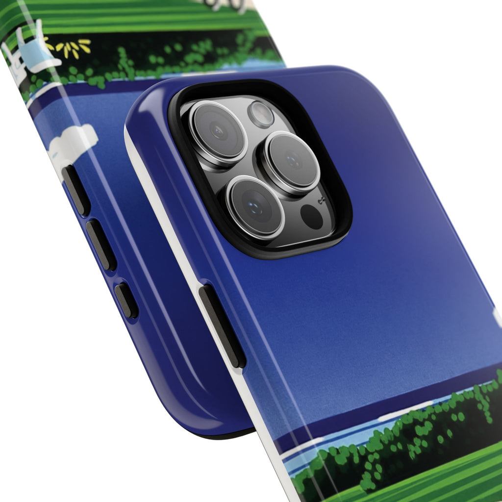 Poolside Phone Case — Bold Blue Summer Art Illustration