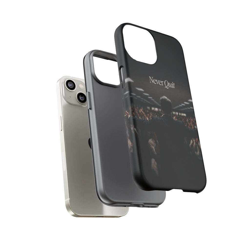 Never Quit Phone Case — Leader Crowd Dark Inspirational