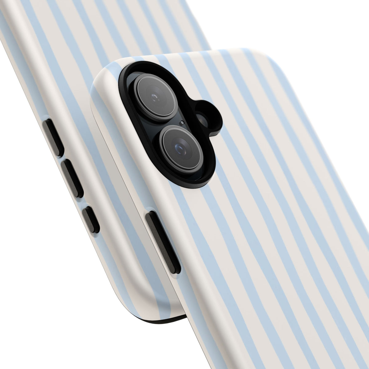 Baby Blue Stripe Phone Case — Soft Wavy Lines Cream Aesthetic