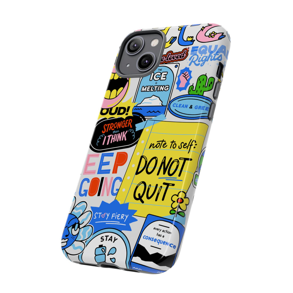 Optimist's Collage Phone Case — Colorful Positive Aesthetic