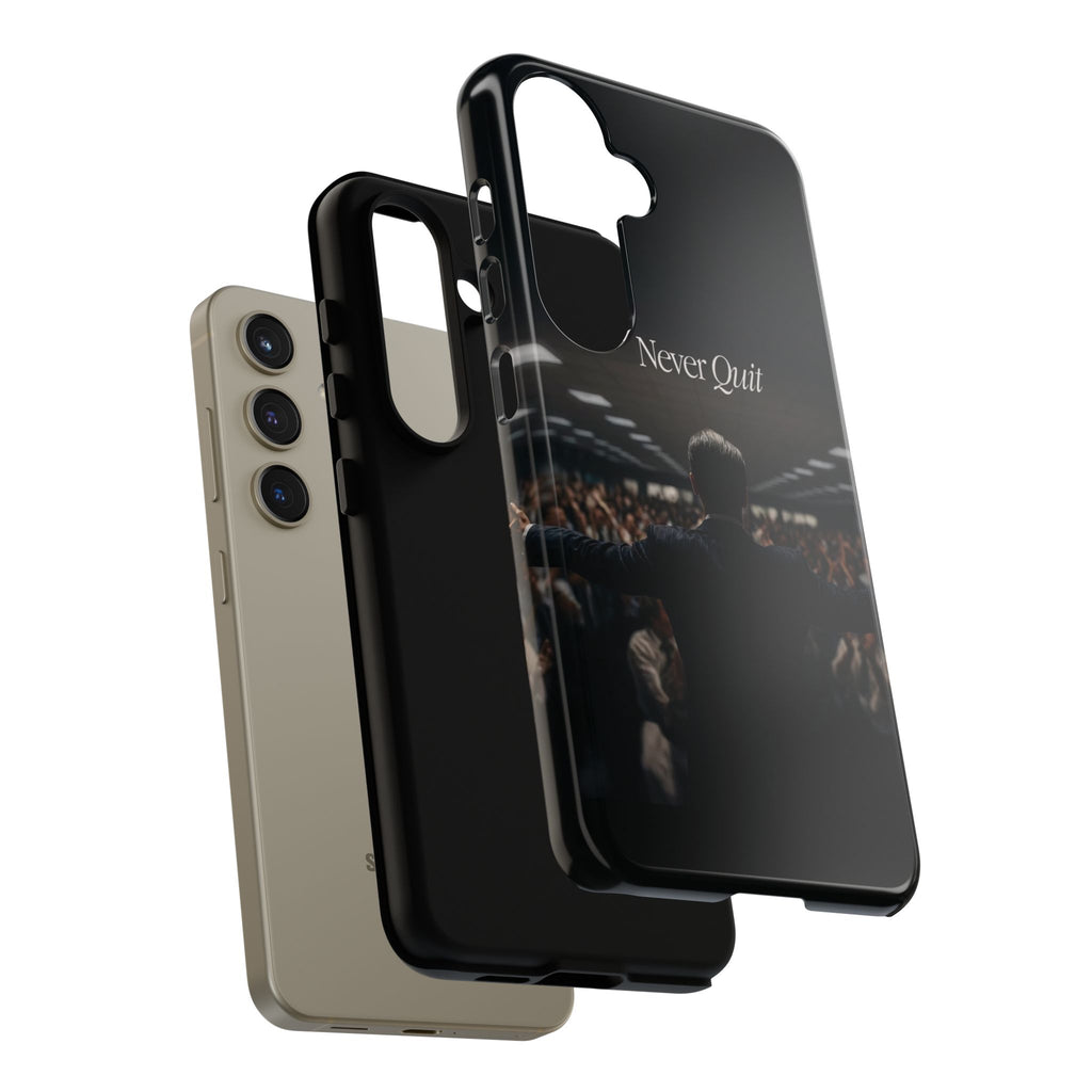 Never Quit Phone Case — Leader Crowd Dark Inspirational