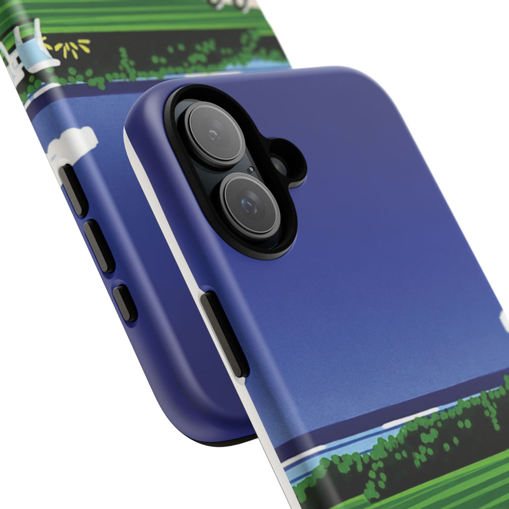 Poolside Phone Case — Bold Blue Summer Art Illustration