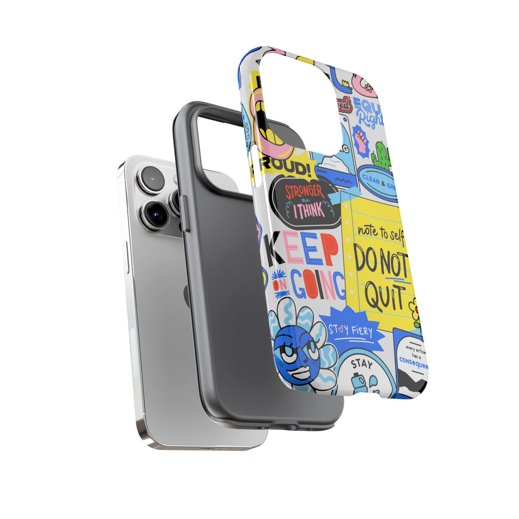 Optimist's Collage Phone Case — Colorful Positive Aesthetic