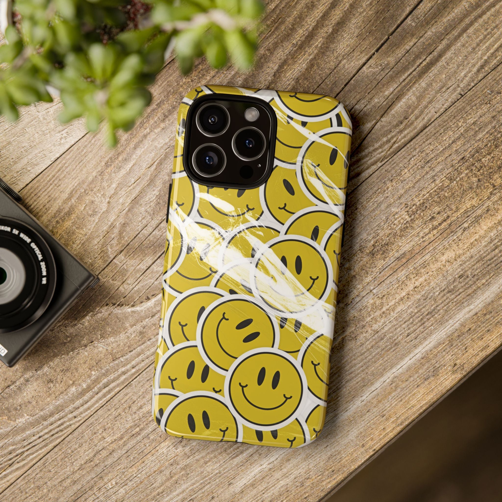 Smiley Face Phone Case — Happy Colorful Aesthetic Cover
