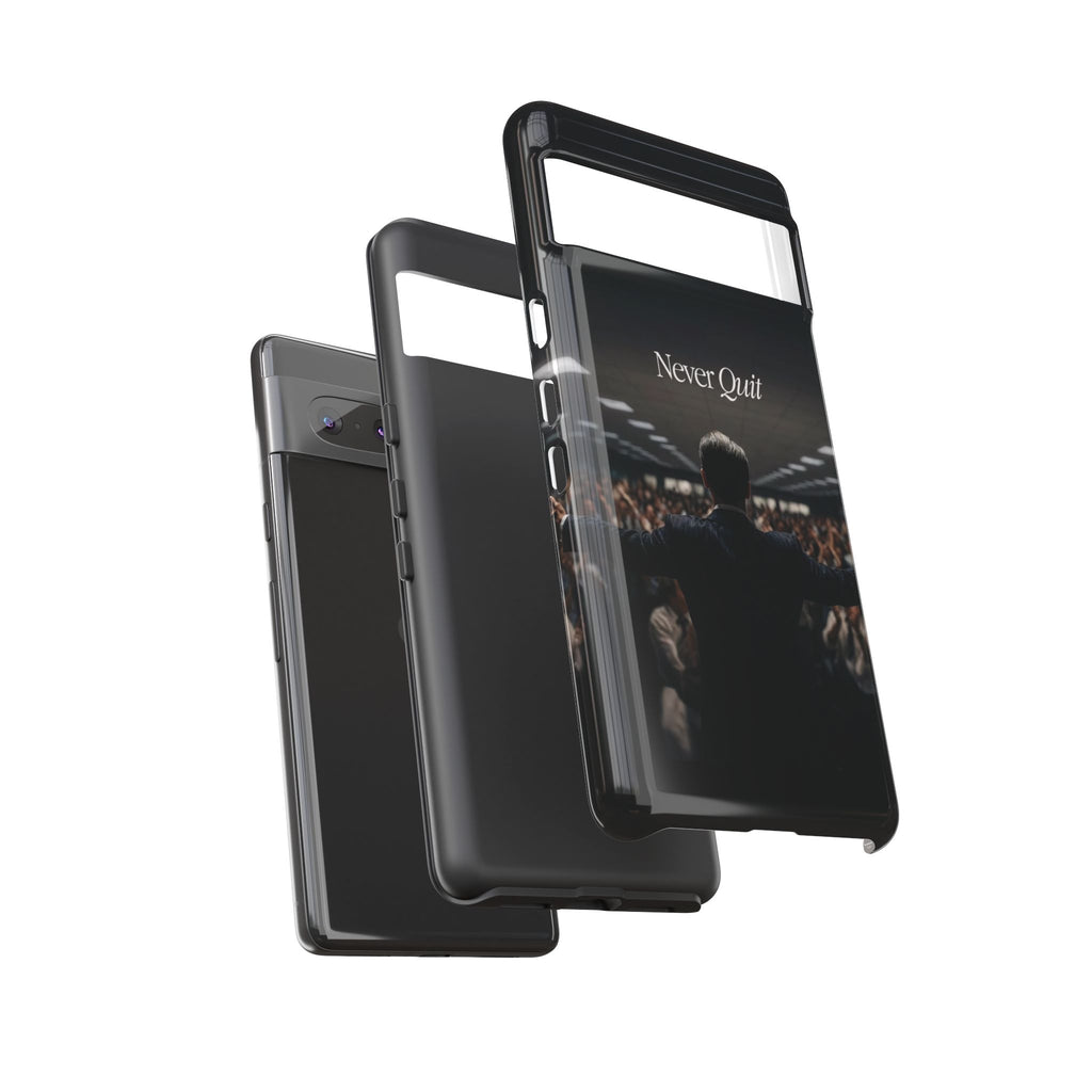 Never Quit Phone Case — Leader Crowd Dark Inspirational