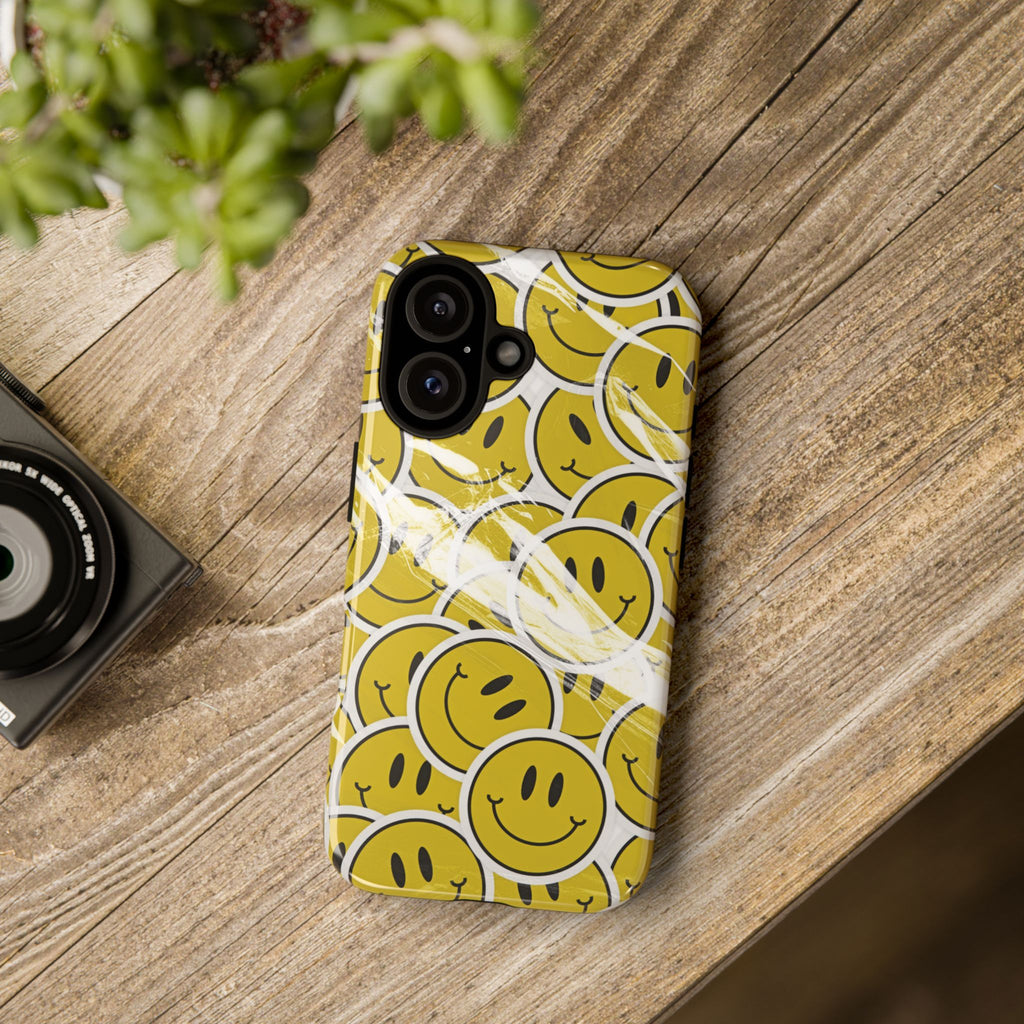 Smiley Face Phone Case — Happy Colorful Aesthetic Cover