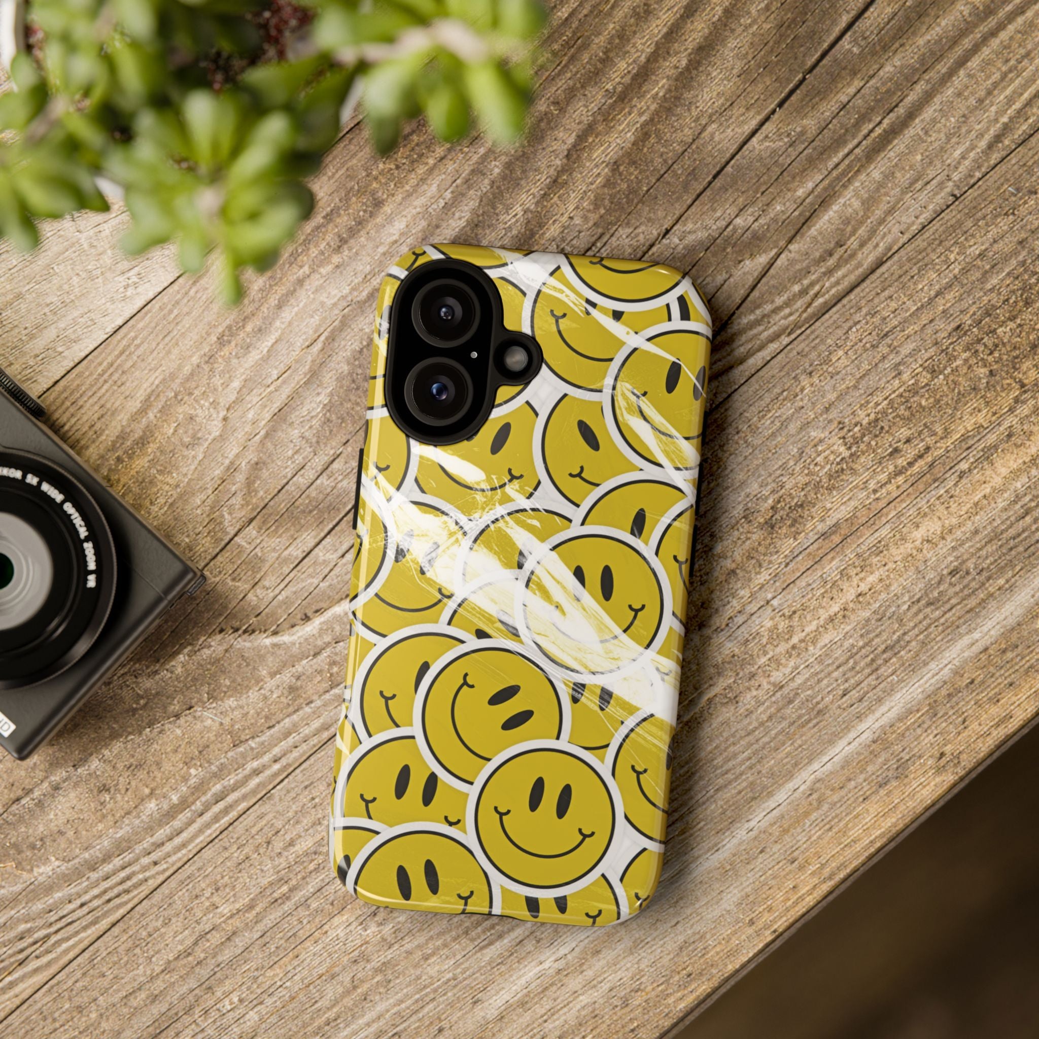 Smiley Face Phone Case — Happy Colorful Aesthetic Cover