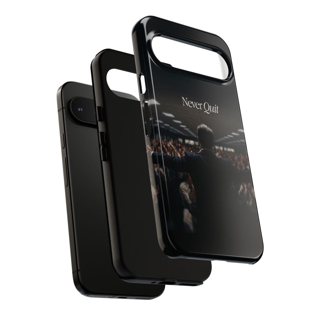Never Quit Phone Case — Leader Crowd Dark Inspirational