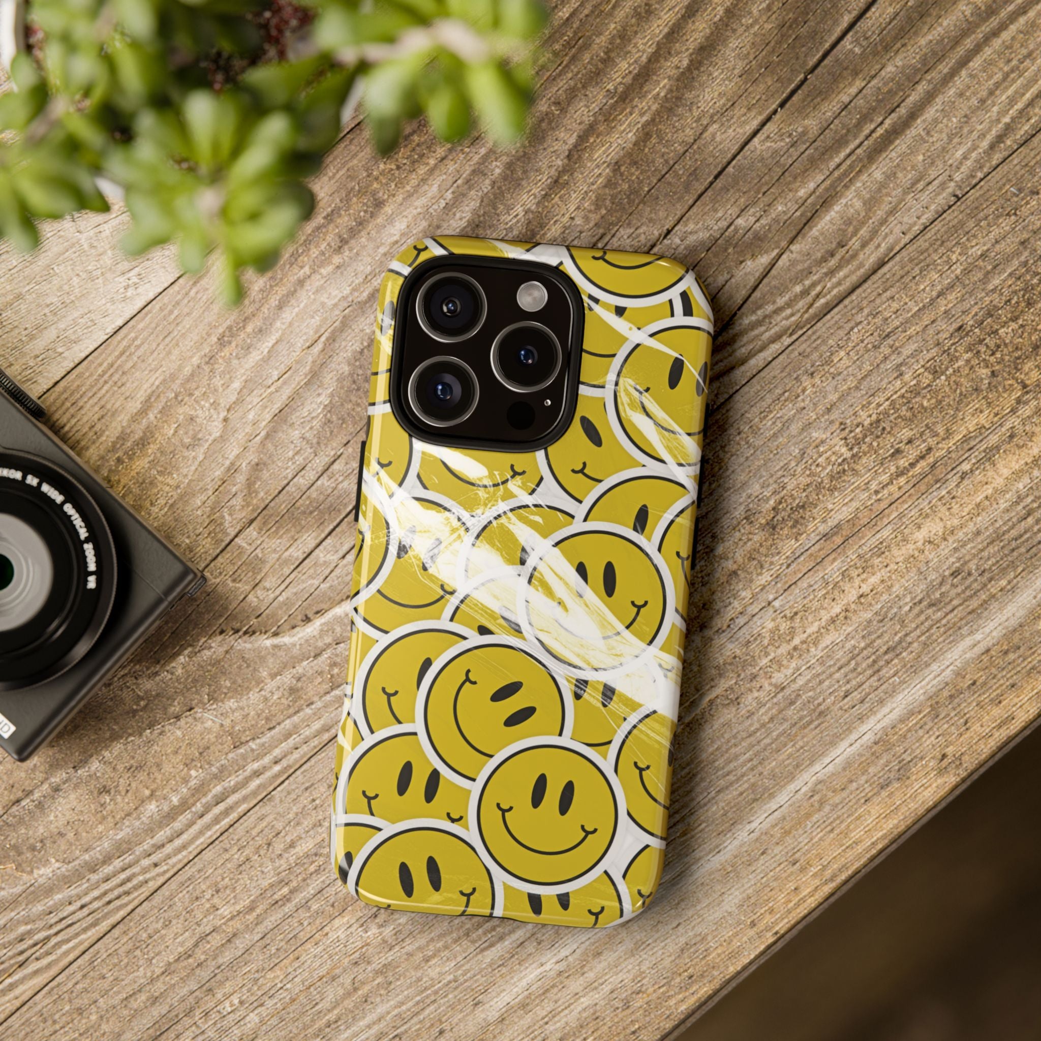 Smiley Face Phone Case — Happy Colorful Aesthetic Cover