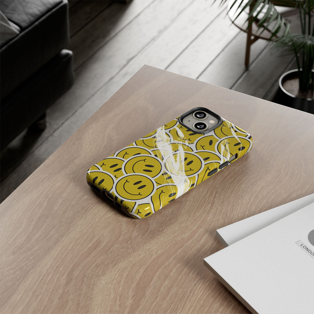 Smiley Face Phone Case — Happy Colorful Aesthetic Cover
