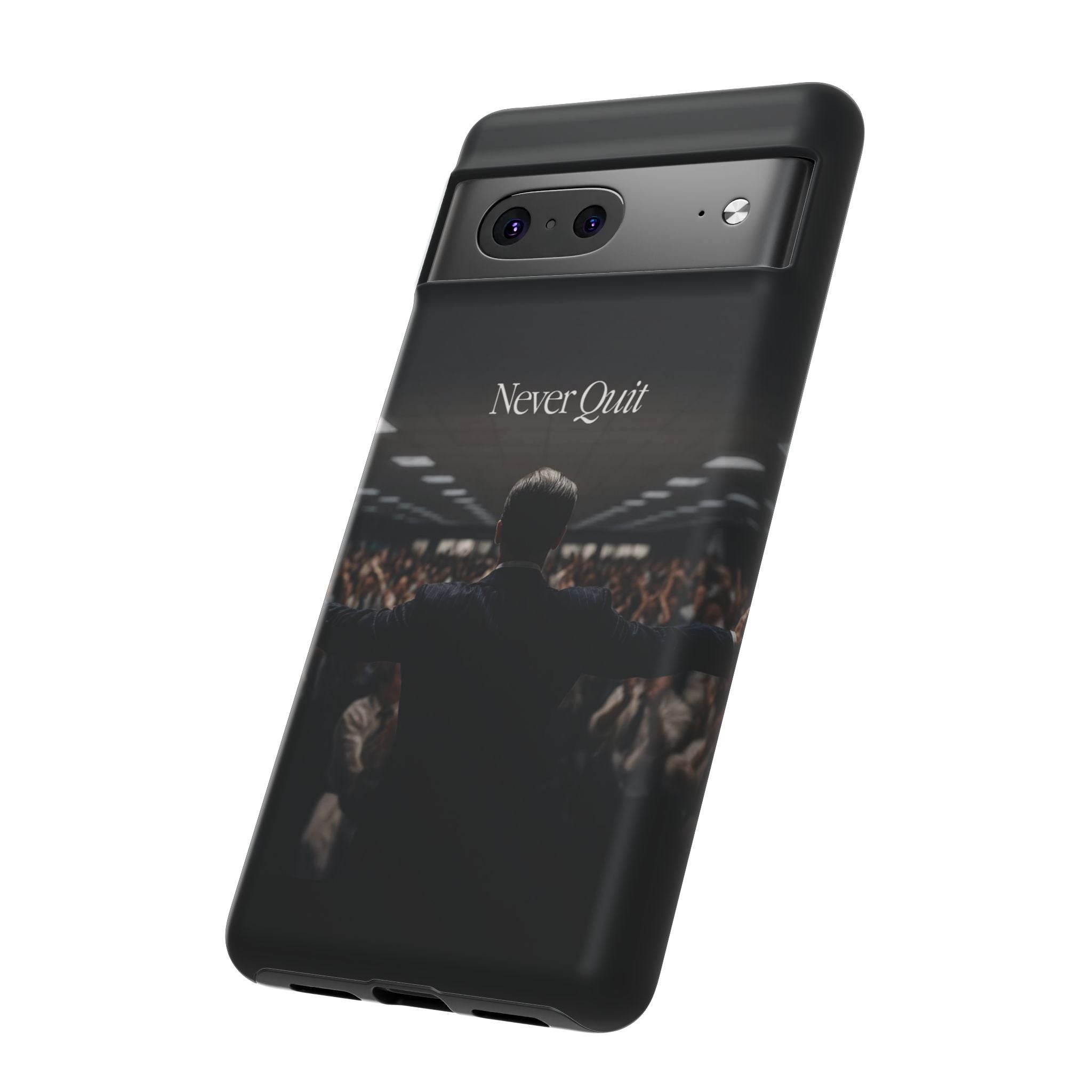Never Quit Phone Case — Leader Crowd Dark Inspirational