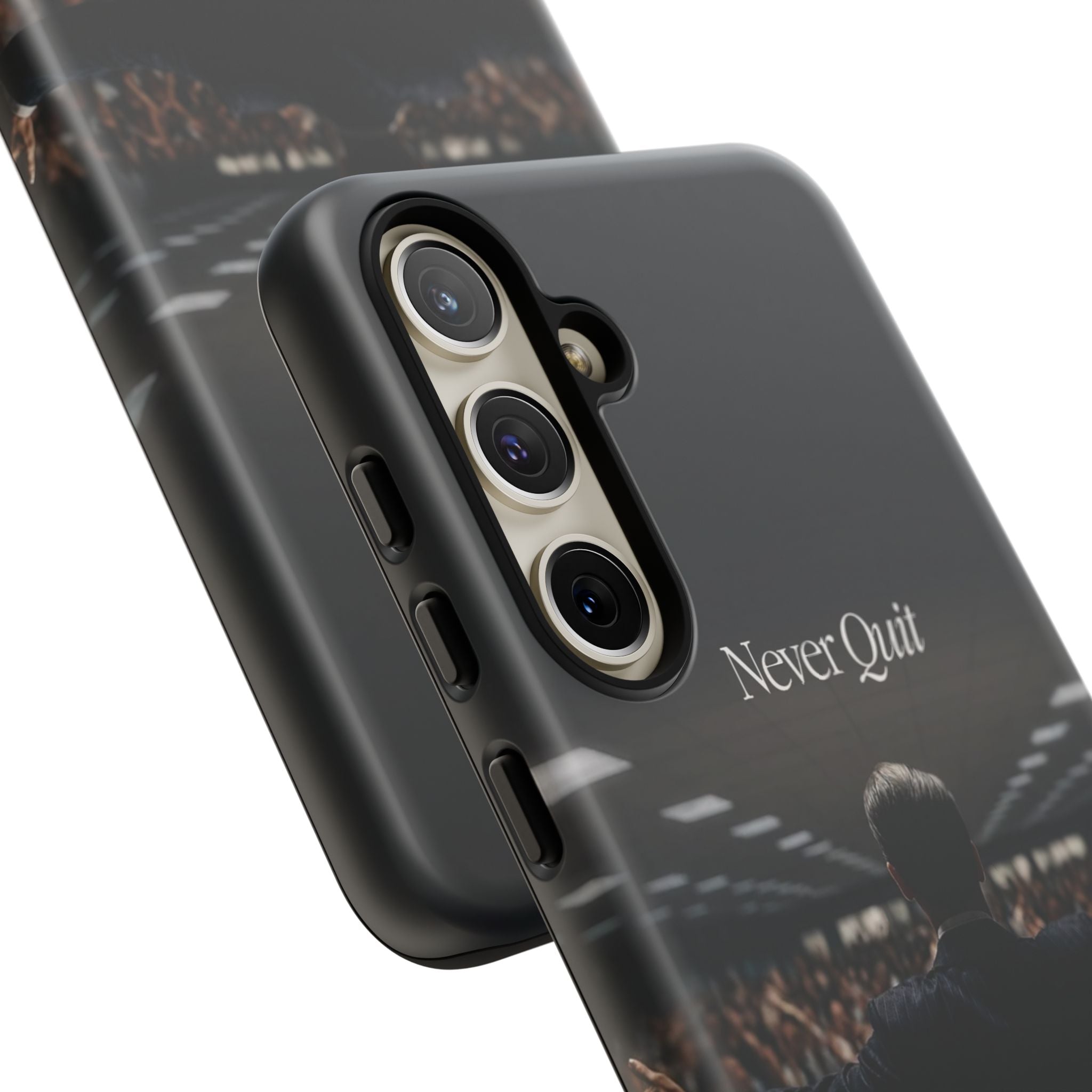 Never Quit Phone Case — Leader Crowd Dark Inspirational
