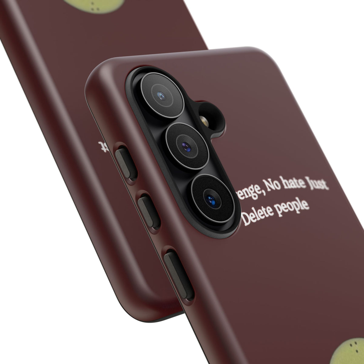 No Revenge No Hate Just Delete People Phone Case — Alien Dark Red
