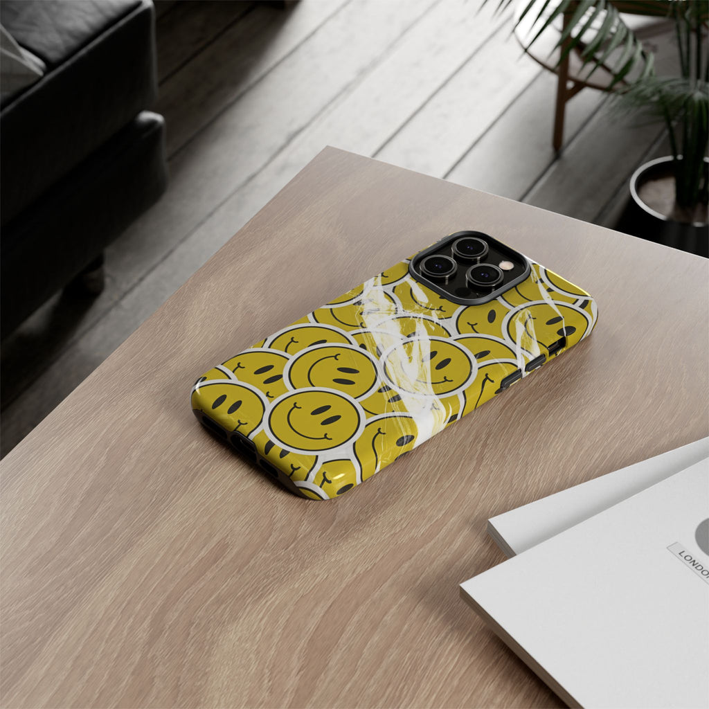 Smiley Face Phone Case — Happy Colorful Aesthetic Cover