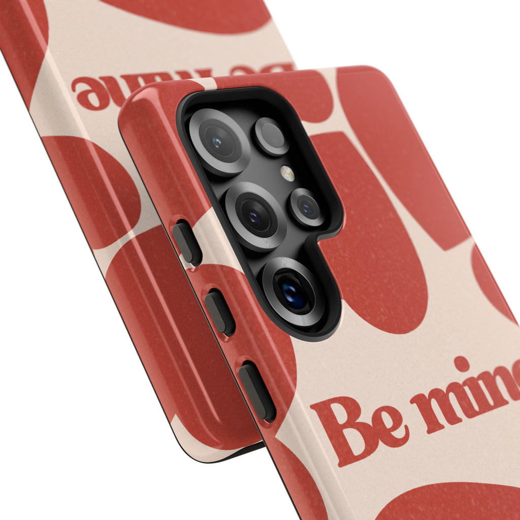 Be Mine Phone Case — Retro Hearts Terracotta Cream Romantic