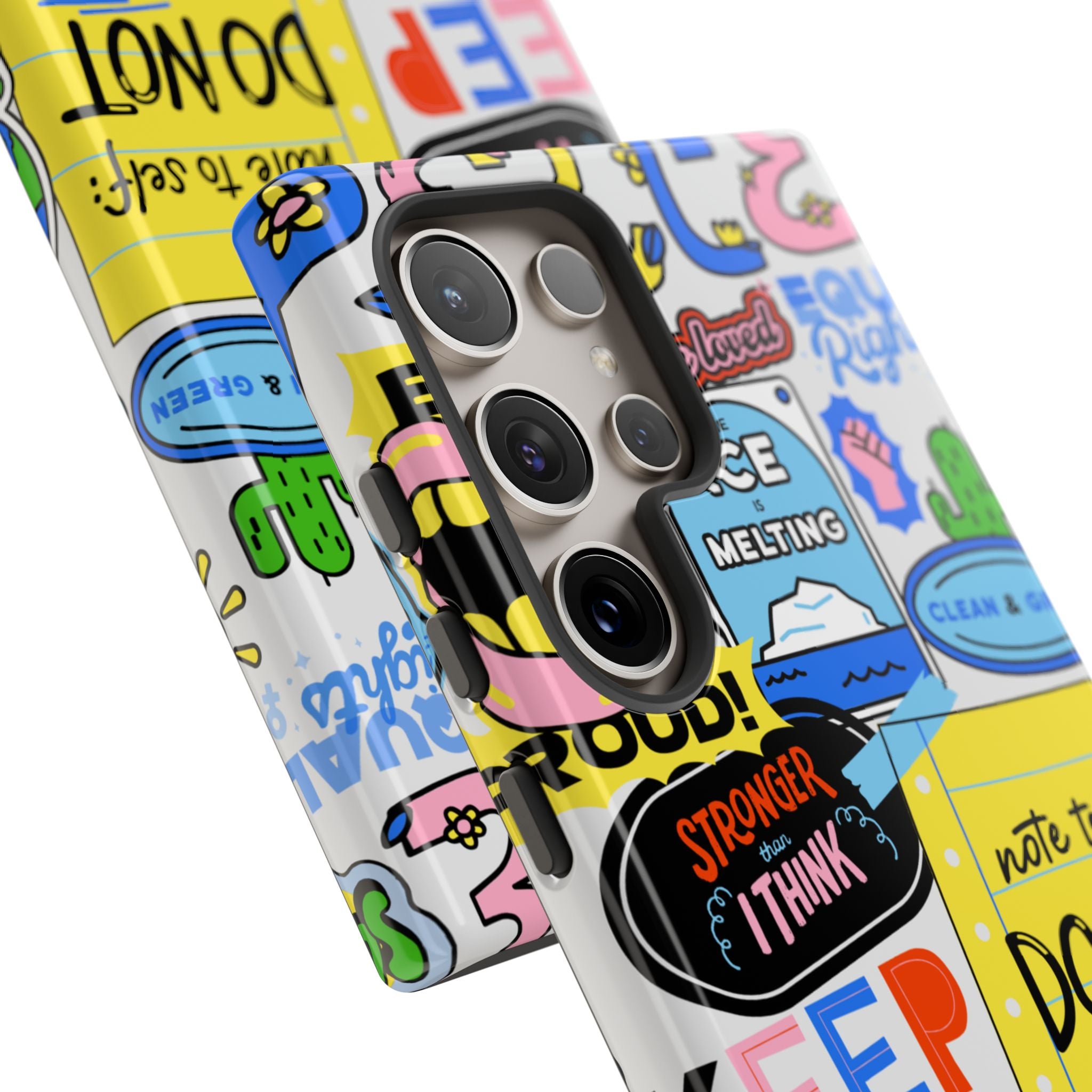 Optimist's Collage Phone Case — Colorful Positive Aesthetic