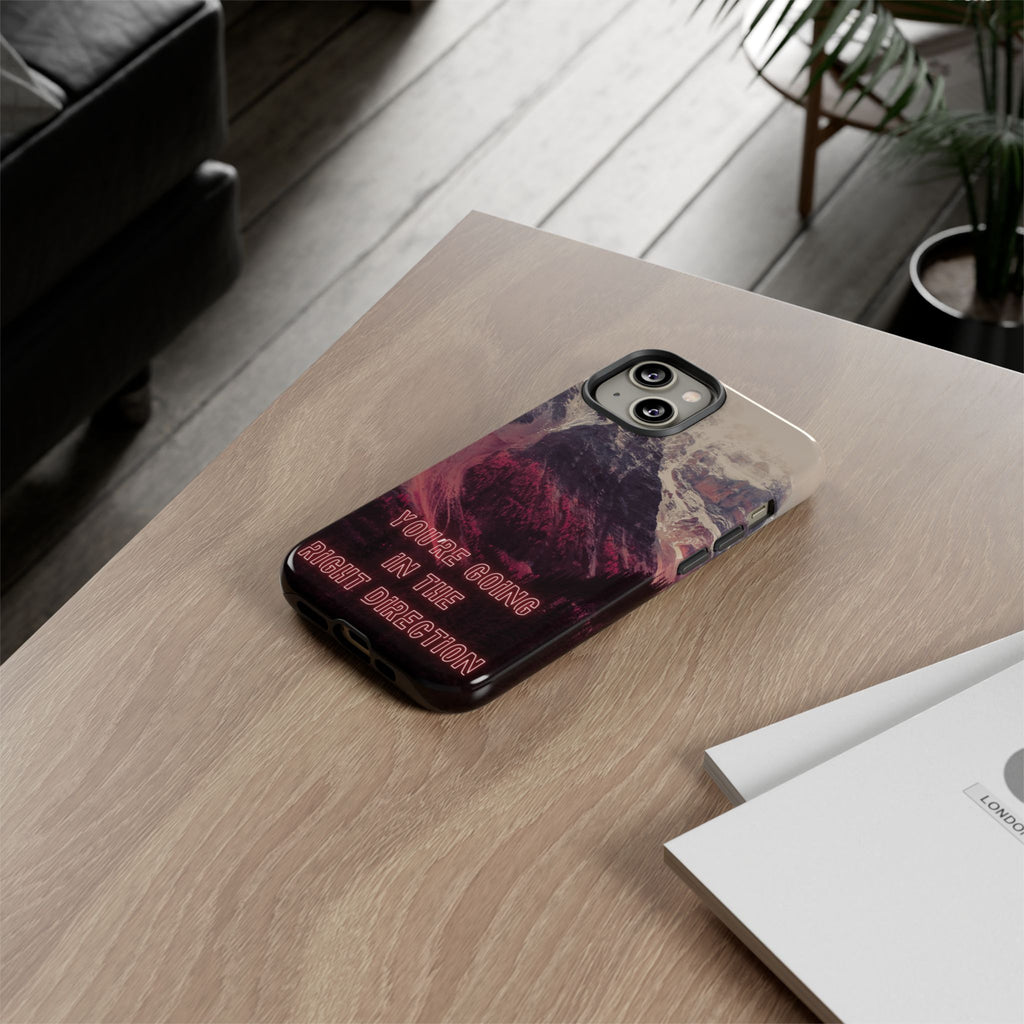 PEAK Motivational Phone Case — Word Art Minimal Design