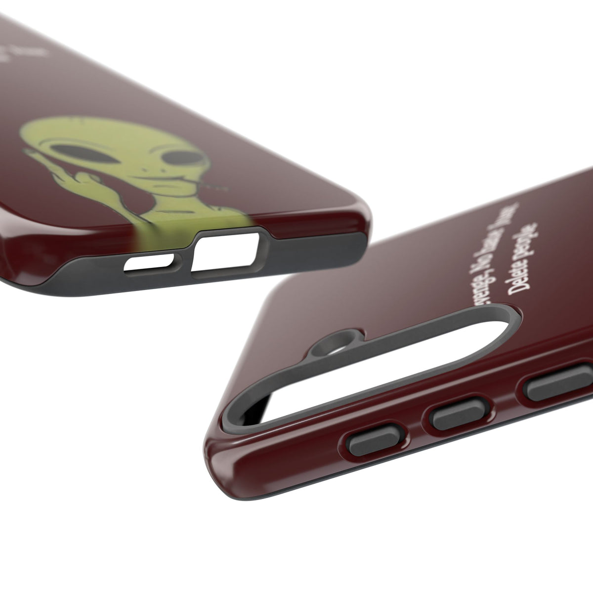 No Revenge No Hate Just Delete People Phone Case — Alien Dark Red