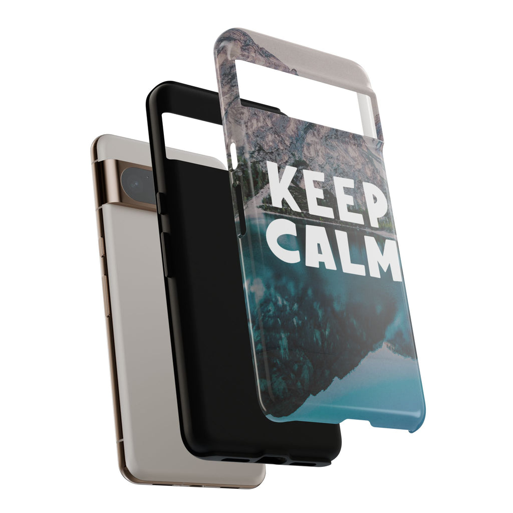 Keep Calm Phone Case — Minimalist Word Art Cover