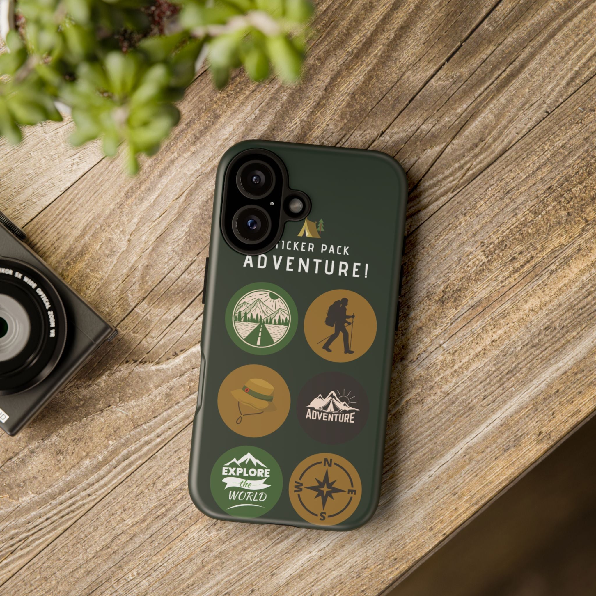 Adventure Hiking Phone Case — Outdoor Sticker Design