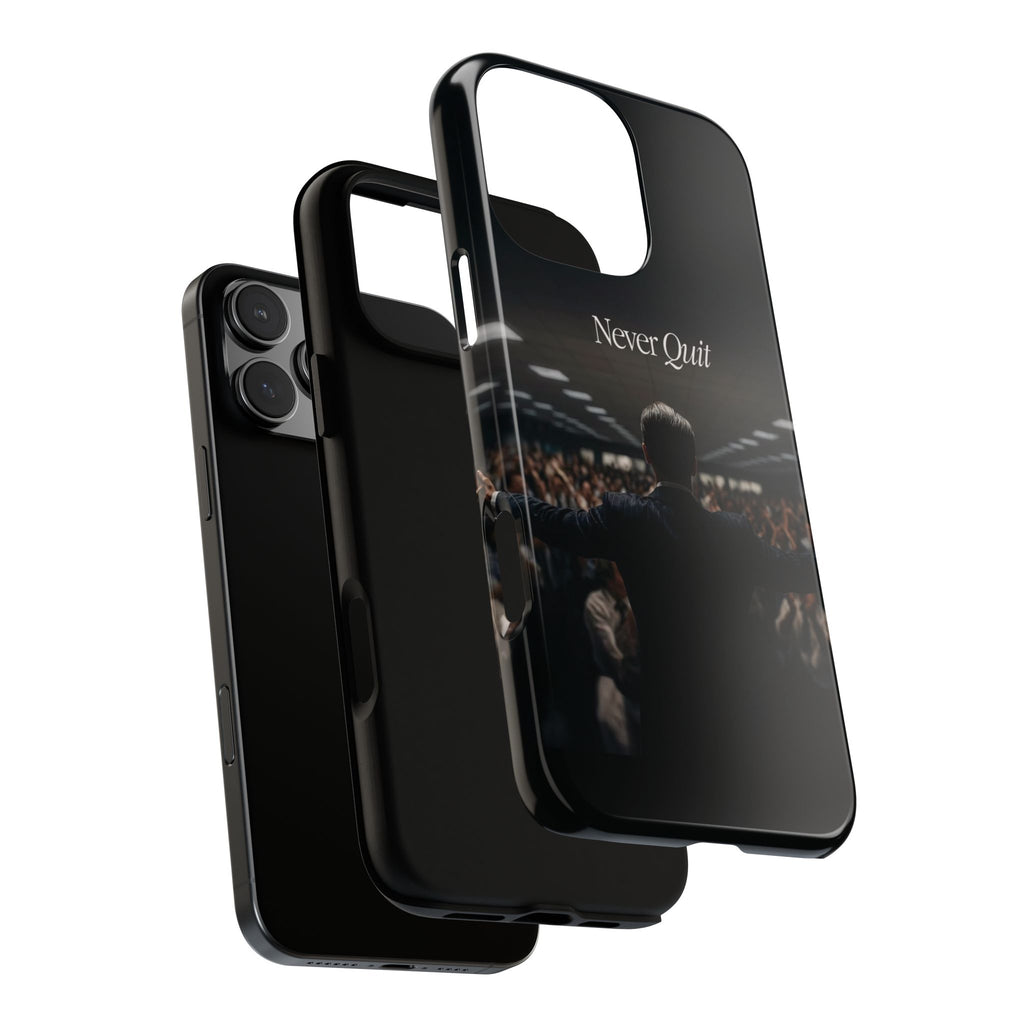 Never Quit Phone Case — Leader Crowd Dark Inspirational