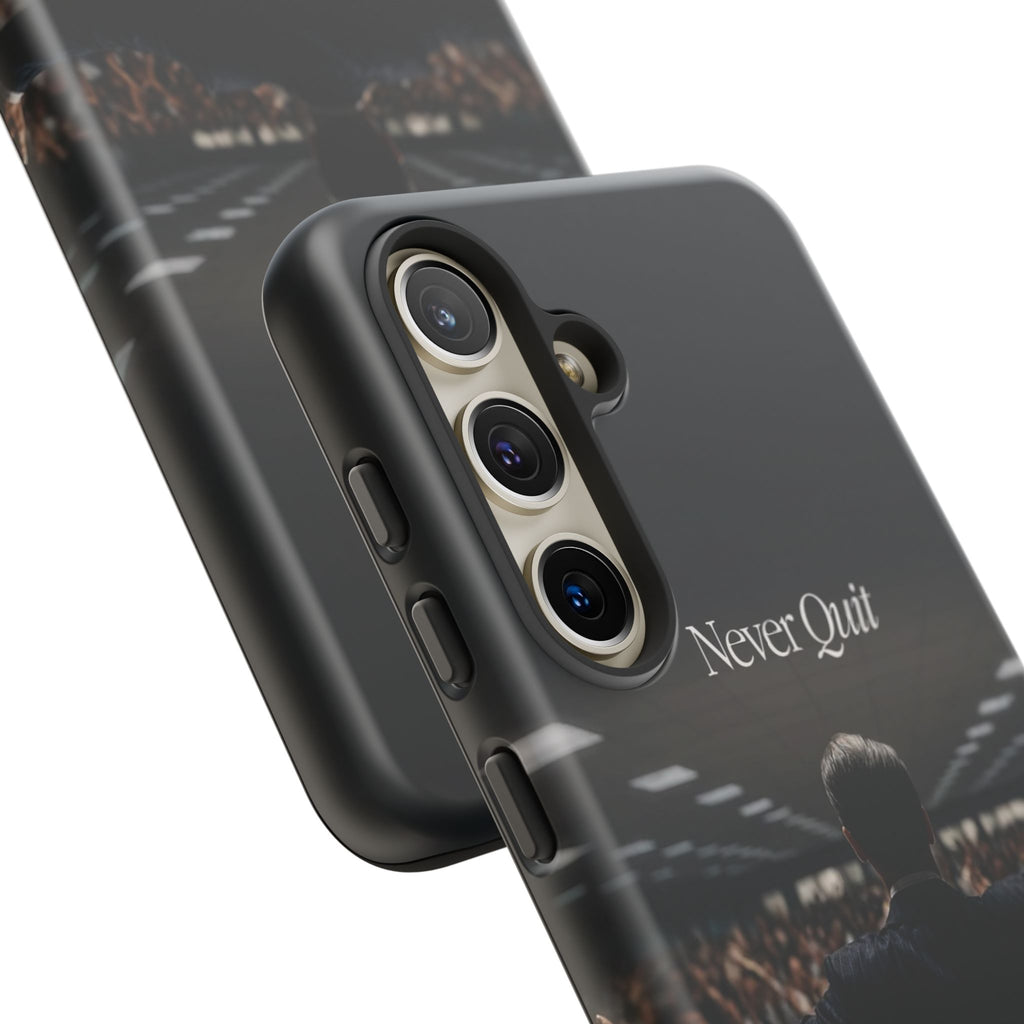 Never Quit Phone Case — Leader Crowd Dark Inspirational