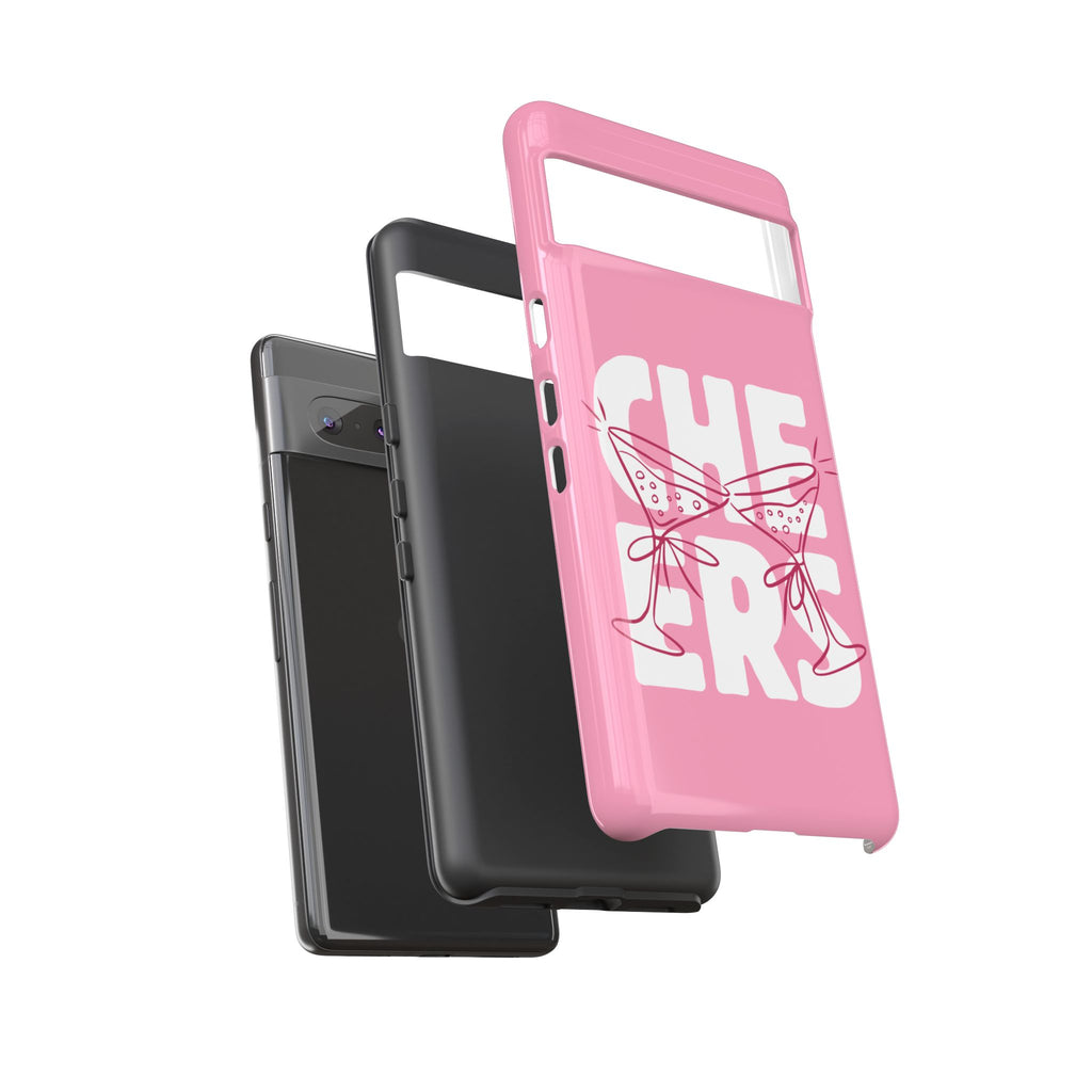 Cheers Phone Case — Pink Martini Glasses Bold Bubblegum