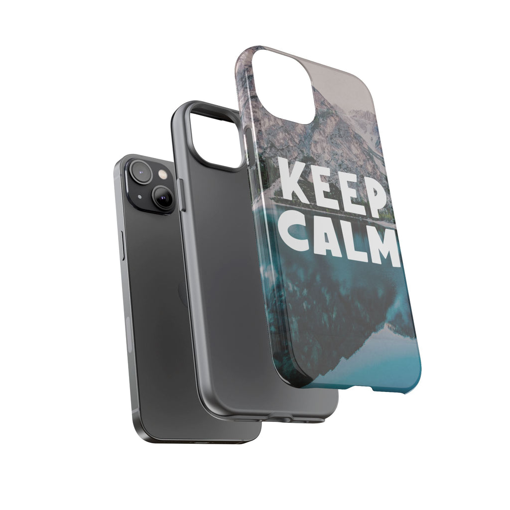 Keep Calm Phone Case — Minimalist Word Art Cover