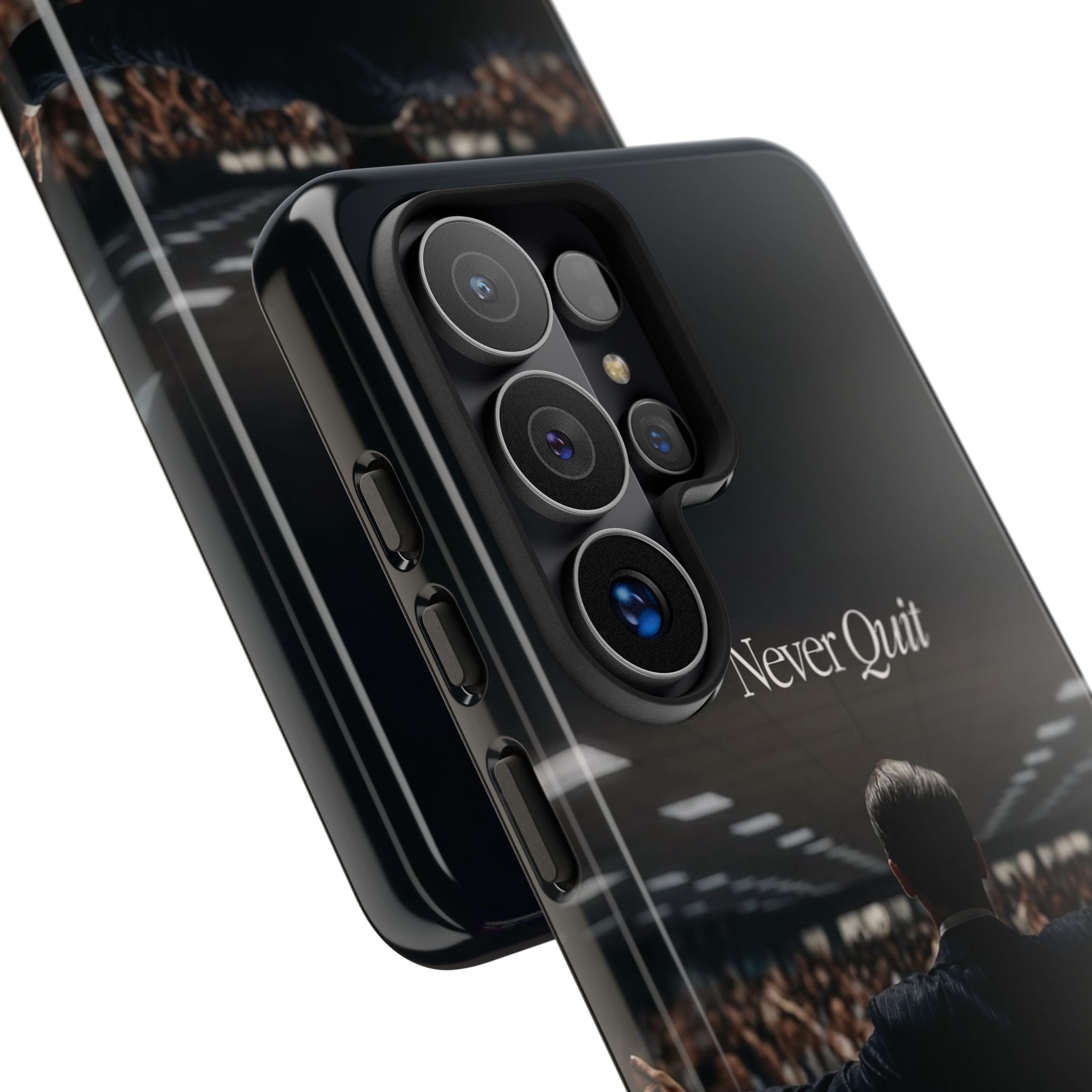 Never Quit Phone Case — Leader Crowd Dark Inspirational