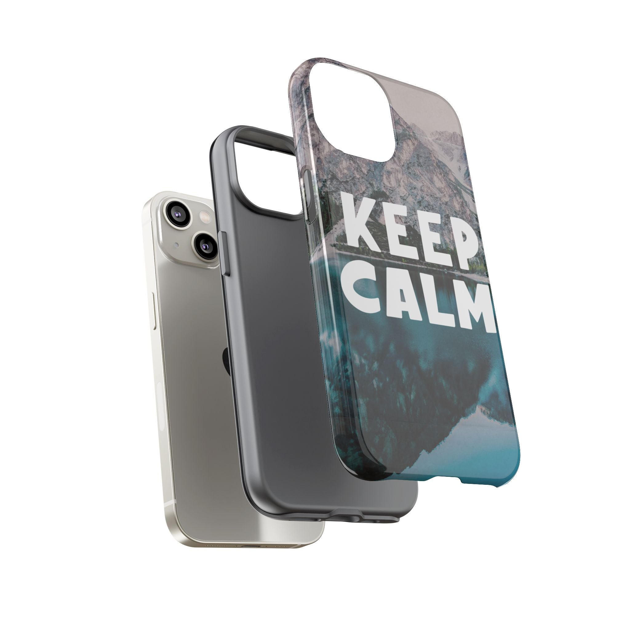 Keep Calm Phone Case — Minimalist Word Art Cover