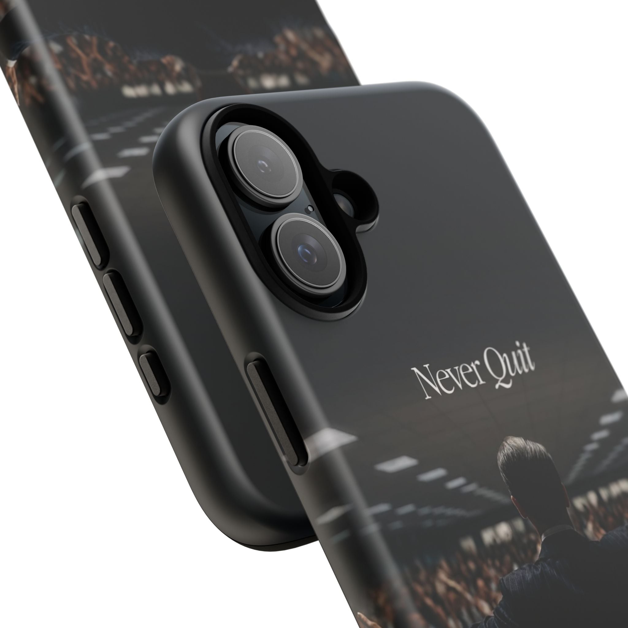 Never Quit Phone Case — Leader Crowd Dark Inspirational