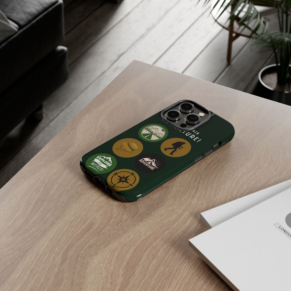 Adventure Hiking Phone Case — Outdoor Sticker Design