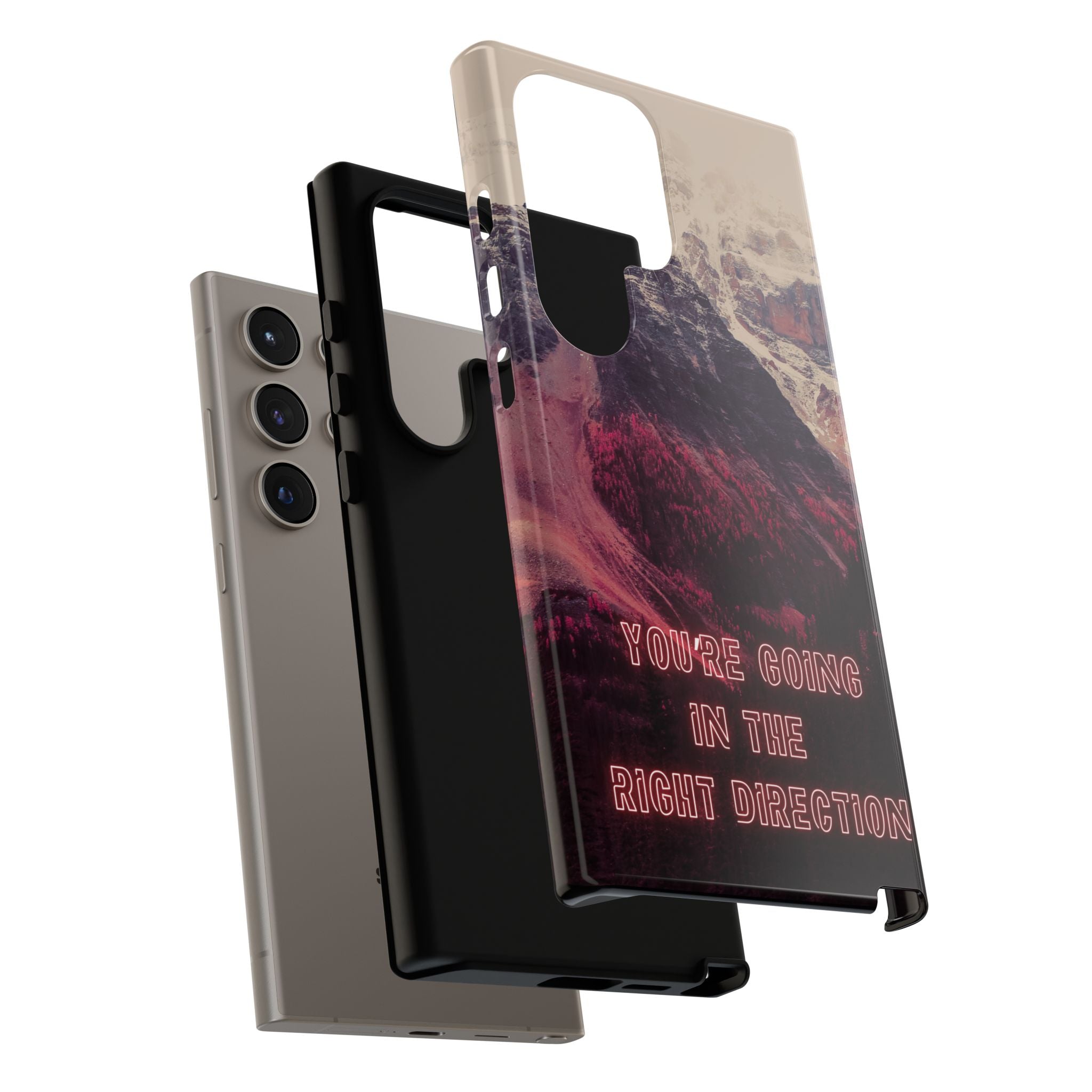 PEAK Motivational Phone Case — Word Art Minimal Design