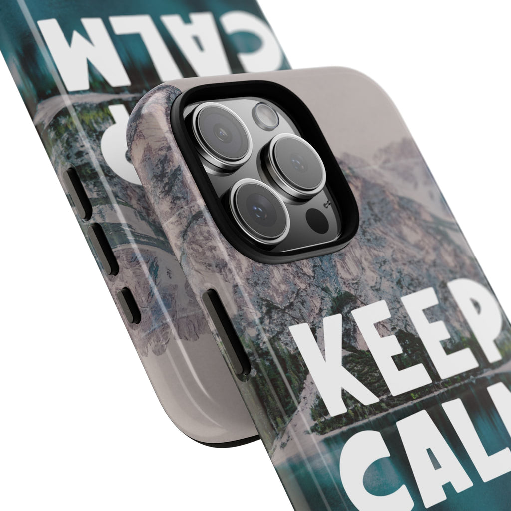 Keep Calm Phone Case — Minimalist Word Art Cover