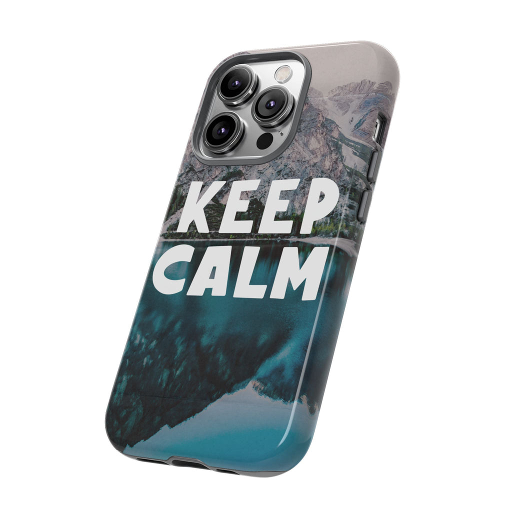 Keep Calm Phone Case — Minimalist Word Art Cover