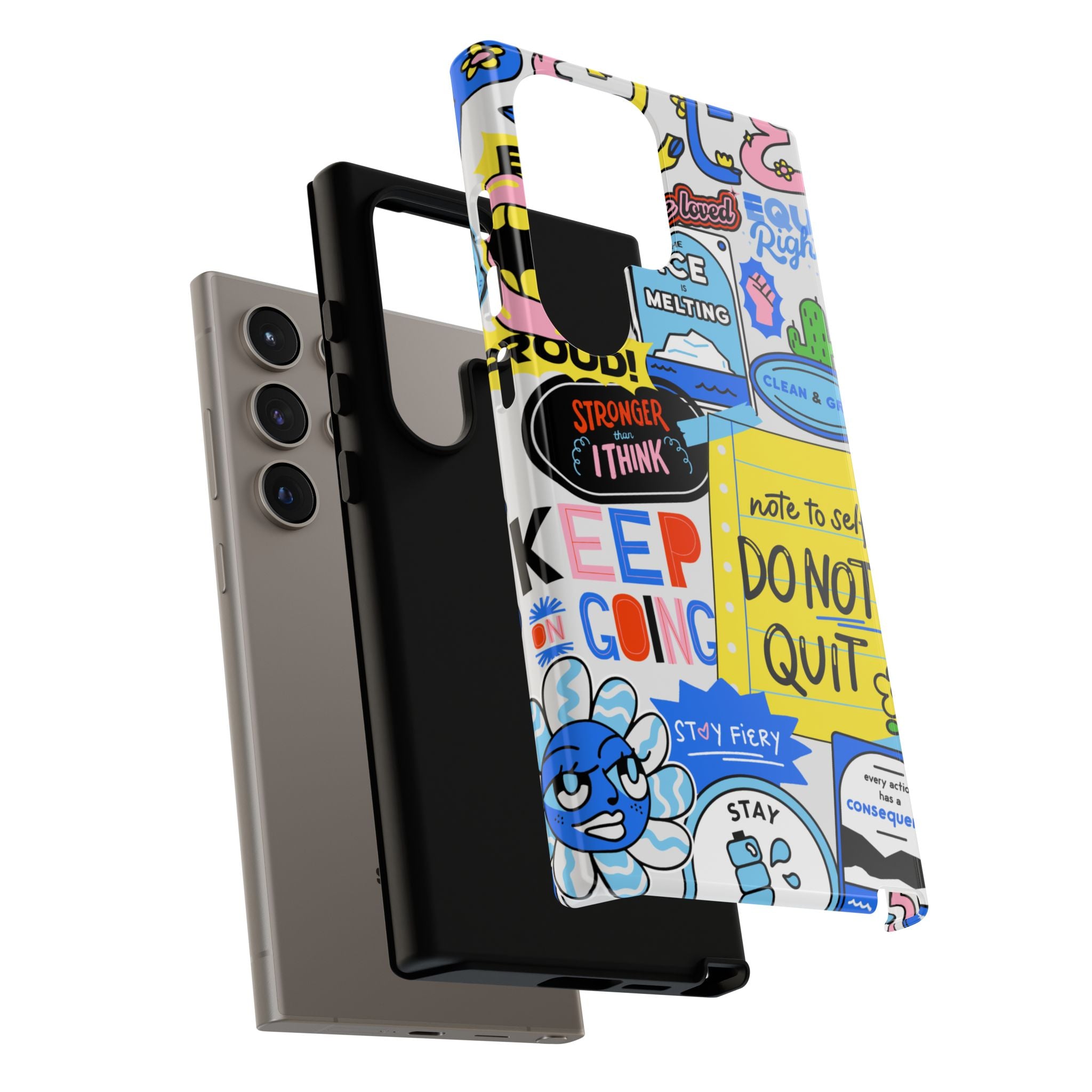 Optimist's Collage Phone Case — Colorful Positive Aesthetic