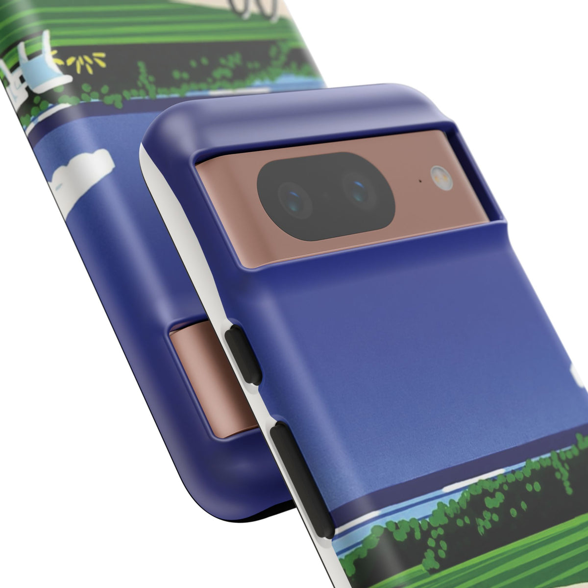 Poolside Phone Case — Bold Blue Summer Art Illustration