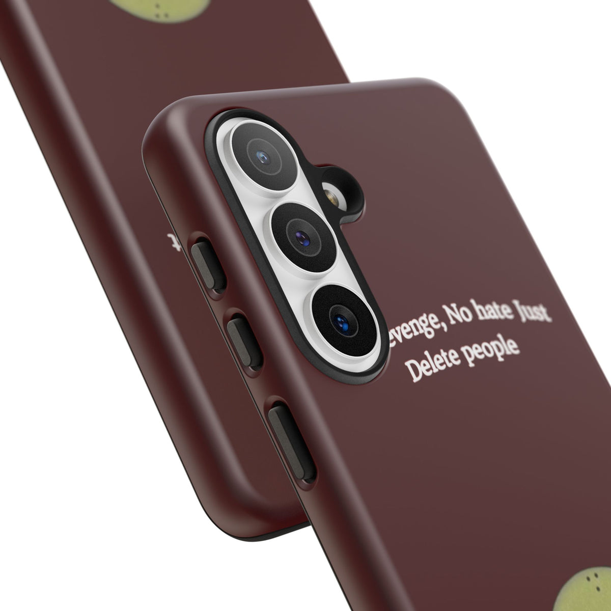 No Revenge No Hate Just Delete People Phone Case — Alien Dark Red