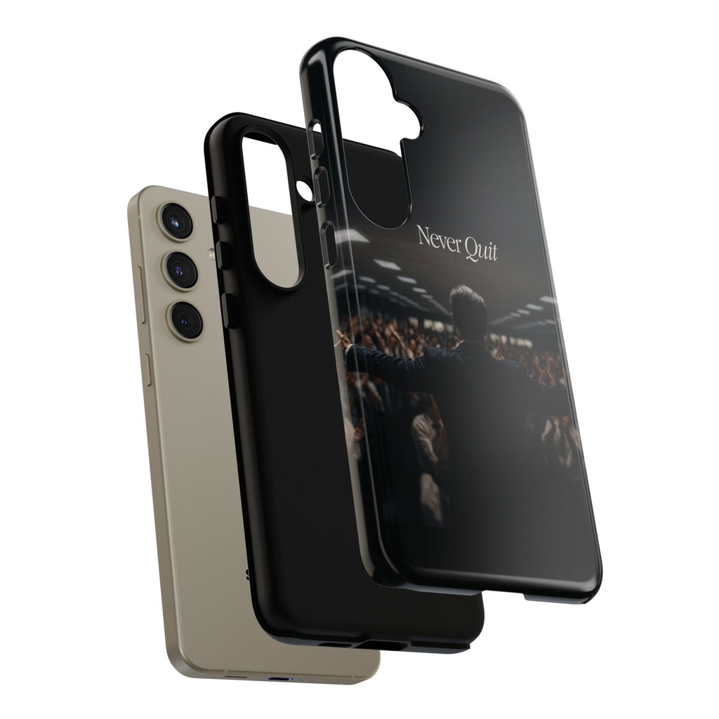 Never Quit Phone Case — Leader Crowd Dark Inspirational