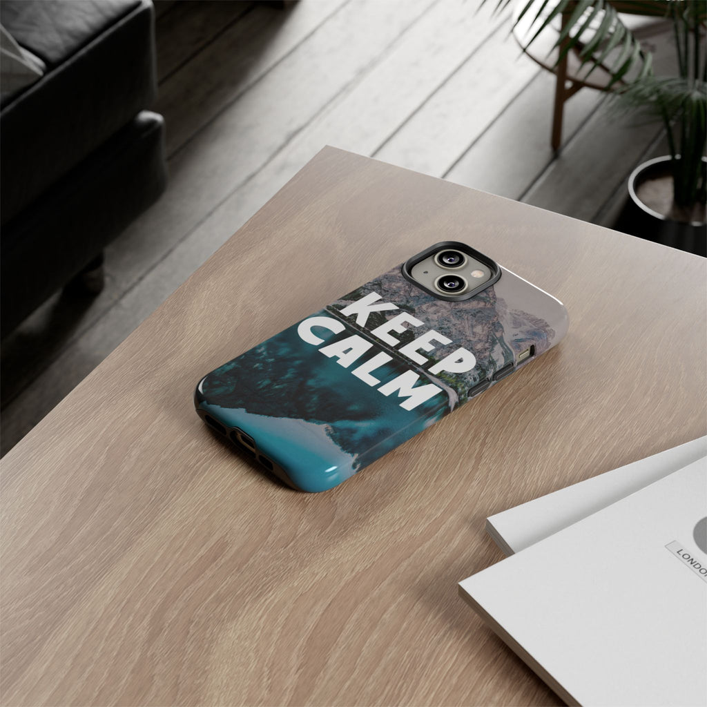 Keep Calm Phone Case — Minimalist Word Art Cover