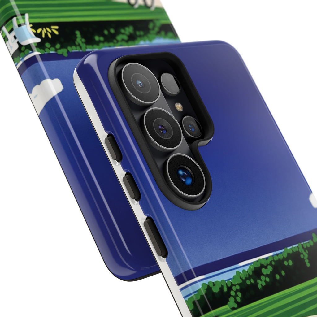 Poolside Phone Case — Bold Blue Summer Art Illustration