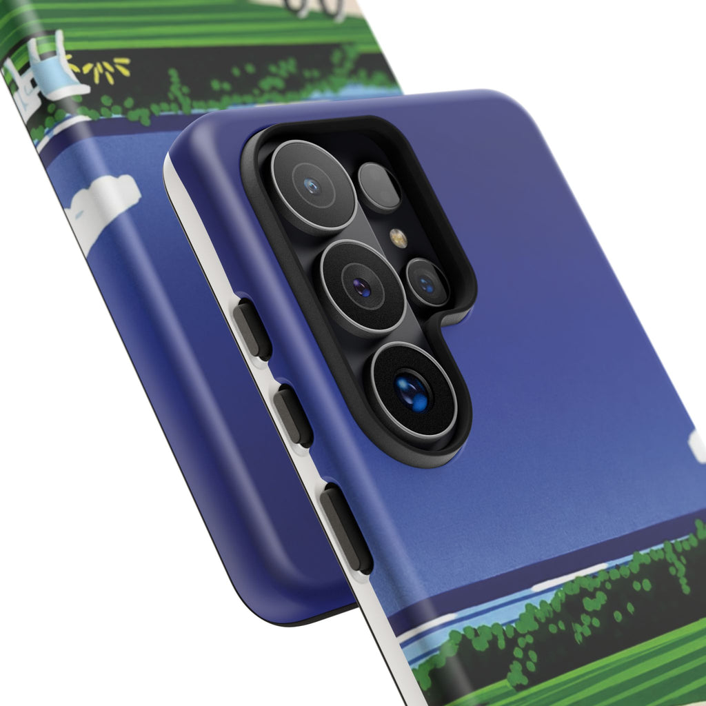 Poolside Phone Case — Bold Blue Summer Art Illustration