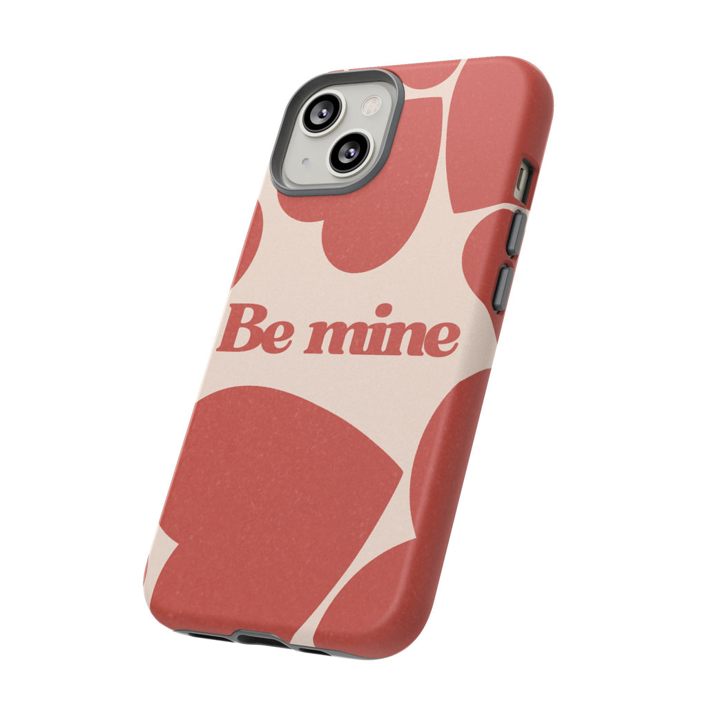 Be Mine Phone Case — Retro Hearts Terracotta Cream Romantic