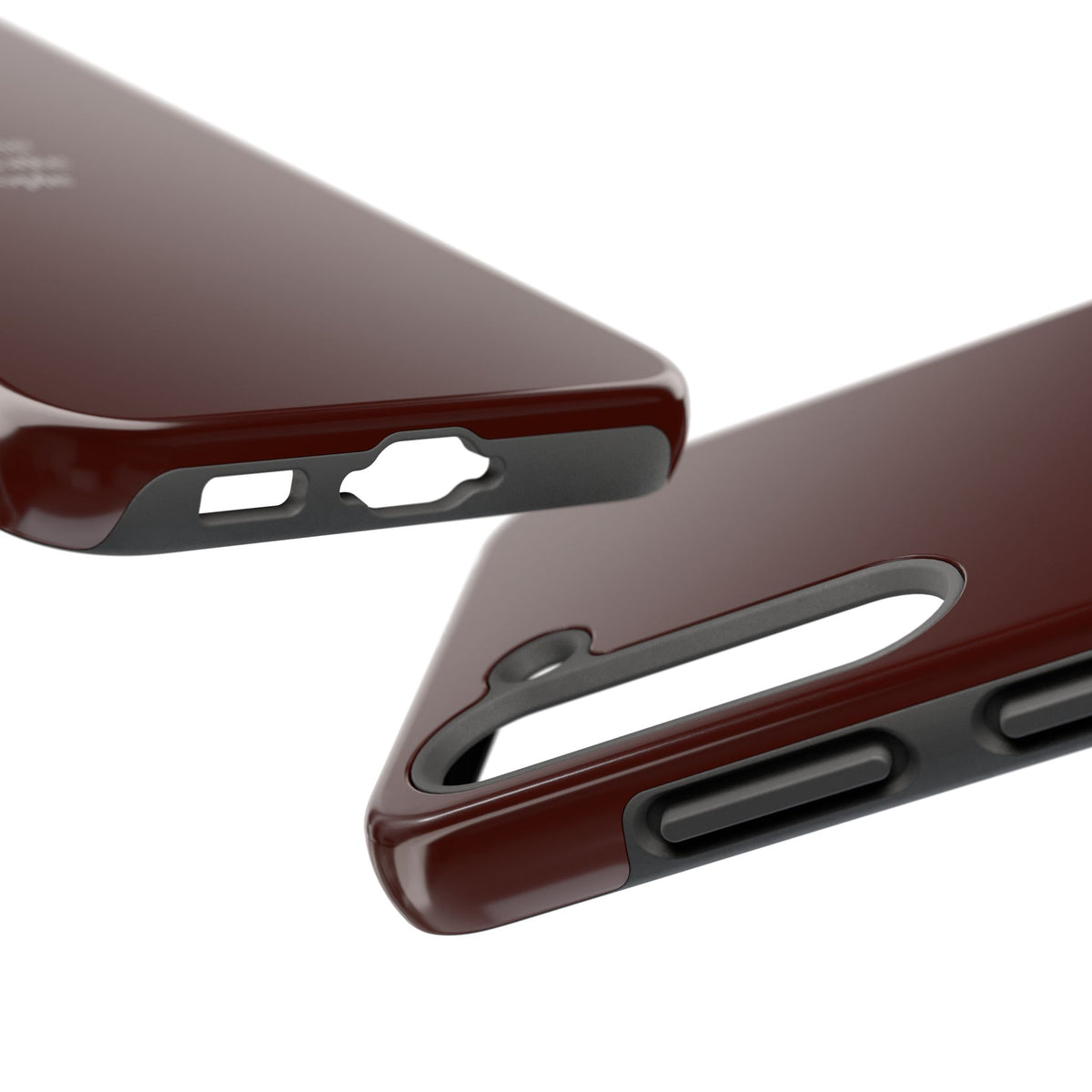 No Time For Fake People Phone Case — Deep Burgundy Minimal