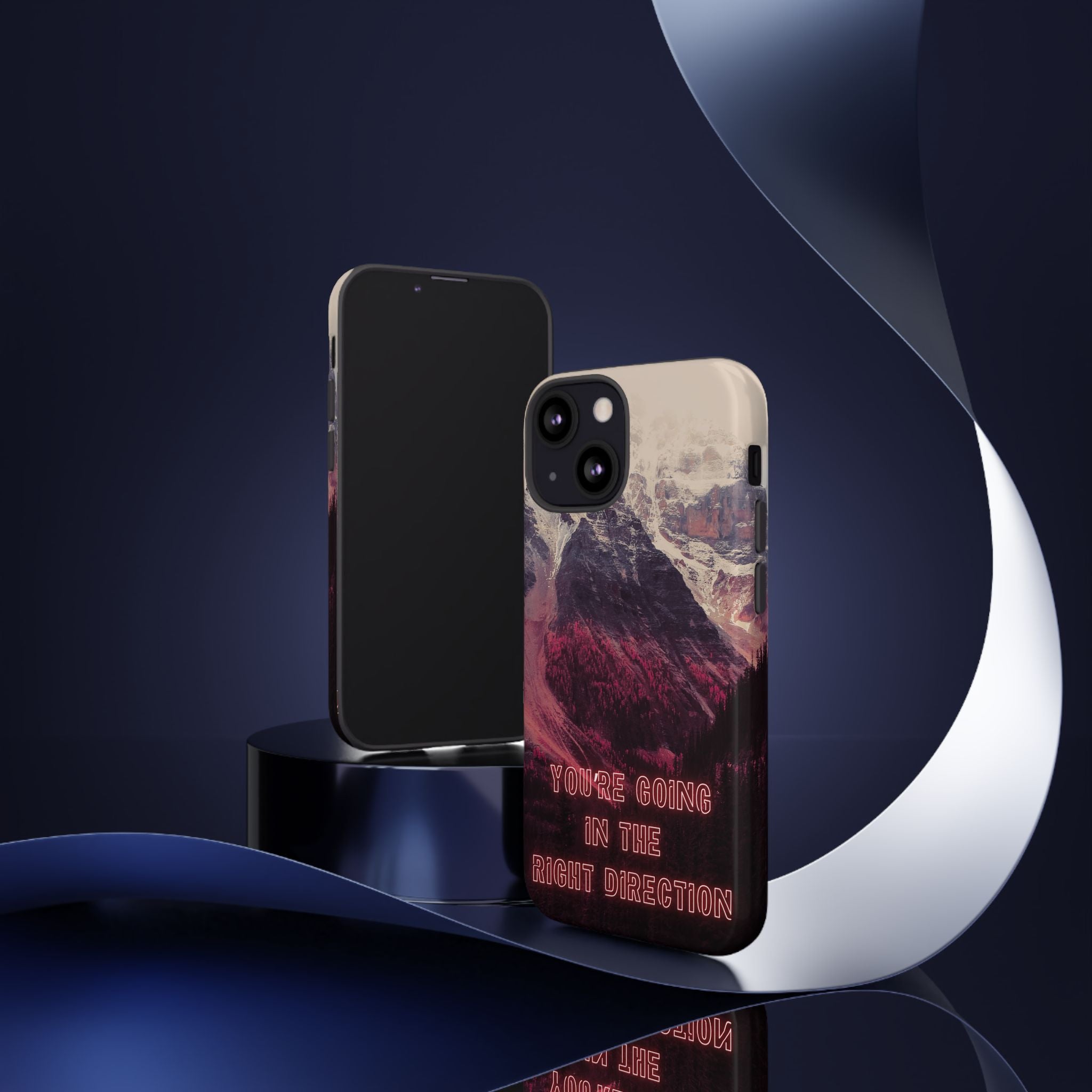 PEAK Motivational Phone Case — Word Art Minimal Design