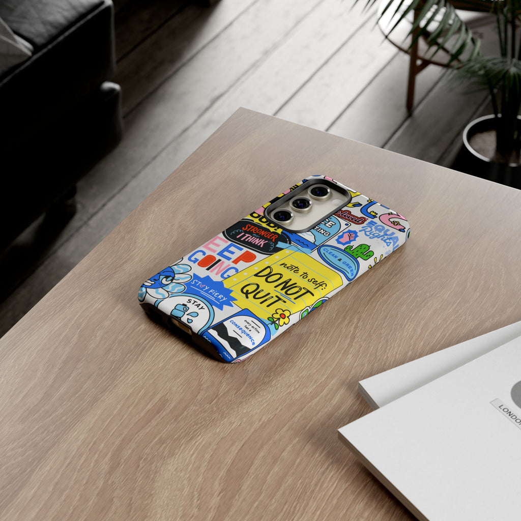 Optimist's Collage Phone Case — Colorful Positive Aesthetic