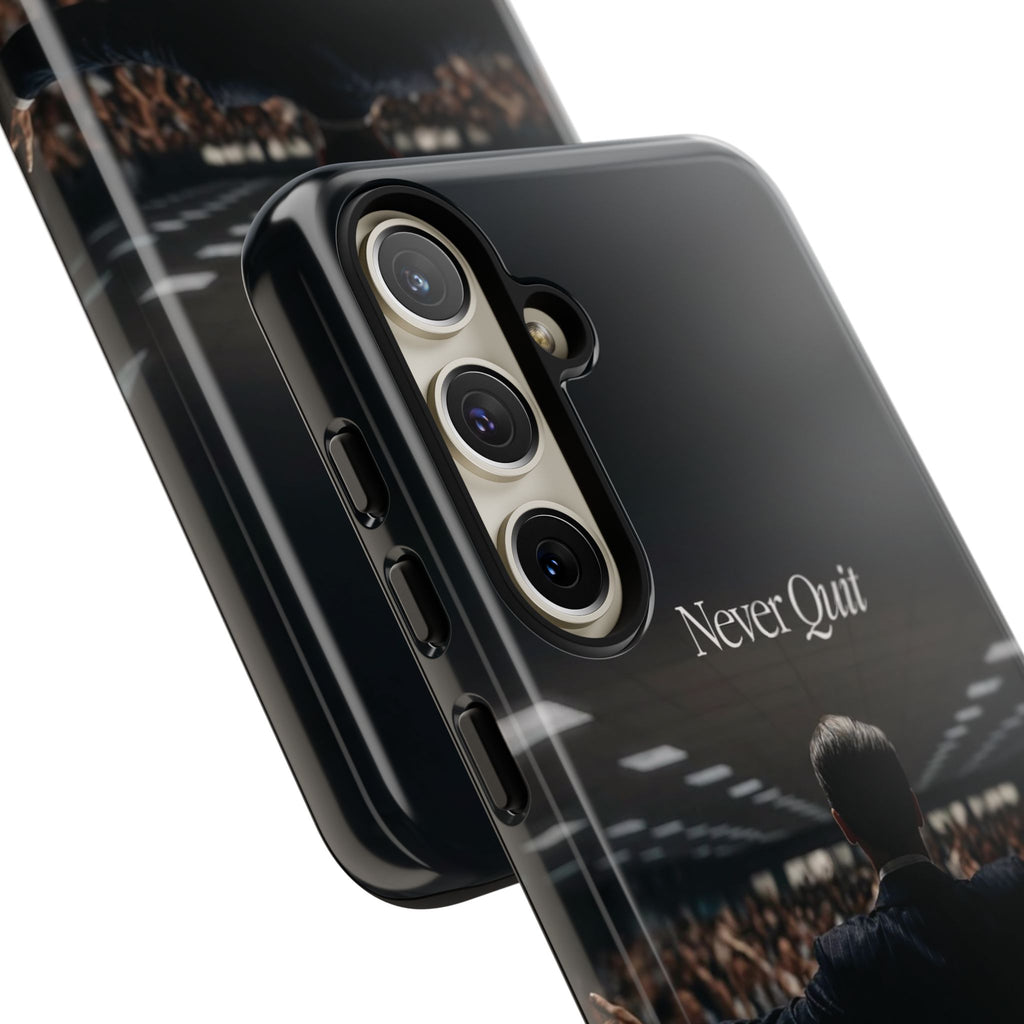 Never Quit Phone Case — Leader Crowd Dark Inspirational