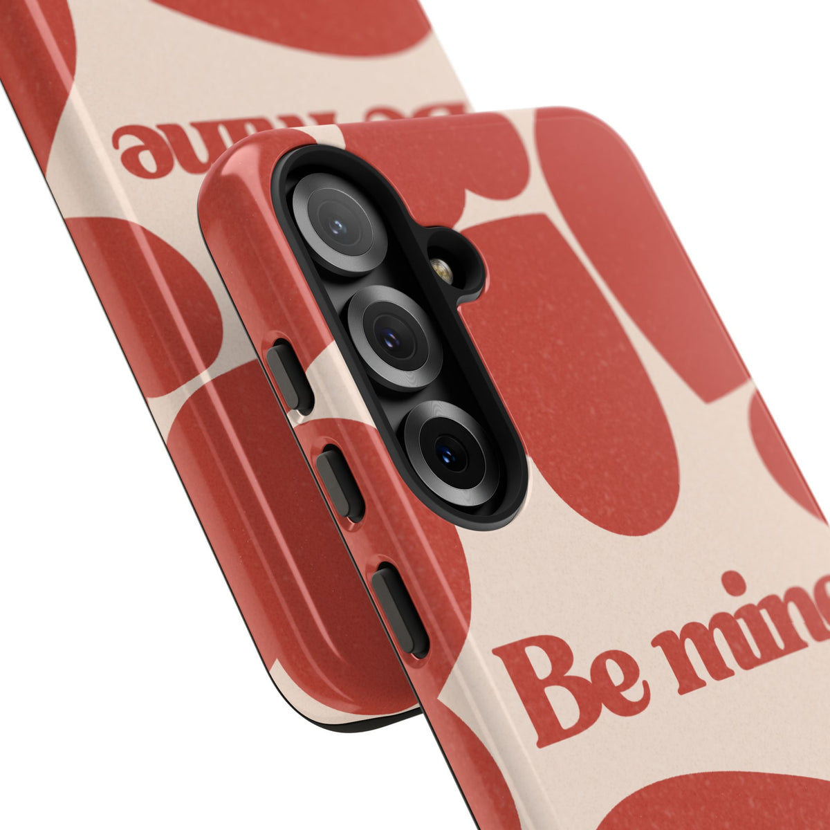 Be Mine Phone Case — Retro Hearts Terracotta Cream Romantic