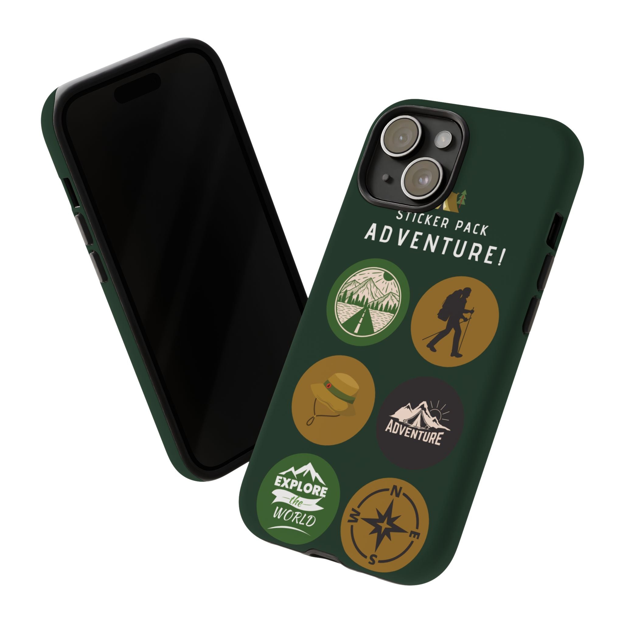 Adventure Hiking Phone Case — Outdoor Sticker Design